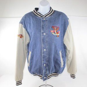 VTG 90s Disney Tigger Top Performance Embroidered Varsity Jacket Coat Size Small